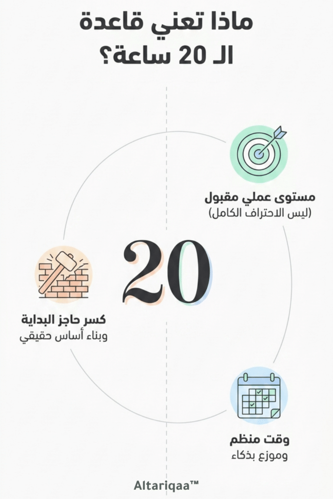 قاعدة ال ٢٠ ساعة لتعلم المهارة